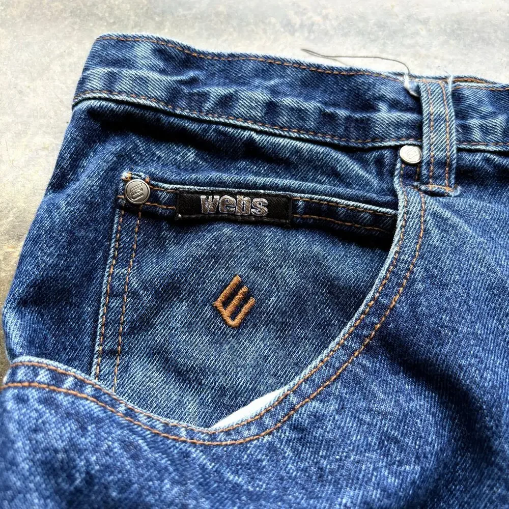 Super baggy‎ Vintage Y2K Webs Blue Jeans
